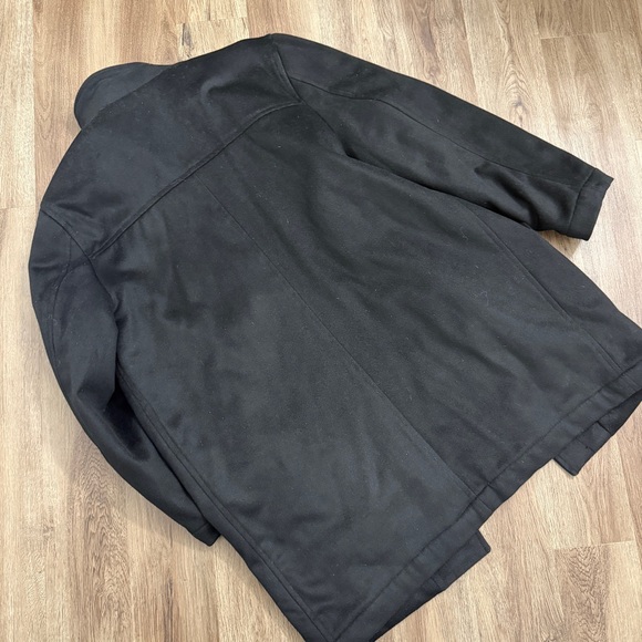 Men's Kenneth Cole Black Pea Coat - Picture 5 of 6